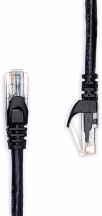 Amazon Basics RJ45 Cat 6 Ethernet Patch Internet Network Cable, 10Gbps High-Speed, 250MHz, Snagless, Gold-Plated Connectors, 15 Foot, Black thumbnail 3