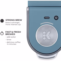 Keurig K-Mini Plus Single Serve K-Cup Pod Coffee Maker, with 6 to 12oz Brew Size, Stores up to 9 K-Cup Pods, Travel Mug Friendly, Evening Teal thumbnail 4