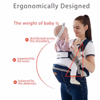 Baby Hip Seat Carrier Baby Waist Stool for Child Infant Toddler with Adjustable Strap Buckle Pocket Soft Inner Huge Storage (Pink) thumbnail 3