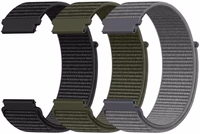 DaQin 22mm Quick Release Nylon Watch Band Compatible with Garmin Venu 3 2/Forerunner 255/255 Music/265/955/Approach S70 47mm Vivoactive 4, Adjustable Breathable Sport Watch Strap Replacement for Samsung Galaxy Watch 3 45mm/Galaxy Watch 46mm Men Women, 3 Packs thumbnail 1