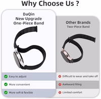 DaQin 22mm Quick Release Nylon Watch Band Compatible with Garmin Venu 3 2/Forerunner 255/255 Music/265/955/Approach S70 47mm Vivoactive 4, Adjustable Breathable Sport Watch Strap Replacement for Samsung Galaxy Watch 3 45mm/Galaxy Watch 46mm Men Women, 3 Packs thumbnail 4