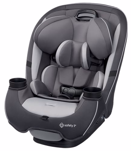 Safety 1st Grow and Go All-in-One Slim Convertible Car Seat, Rear Facing, 5-40 lbs, Forward Facing (30–65 lbs), High Back Booster Seat 40-100 pounds, Iron Frost