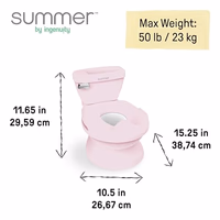 Ingenuity My Size Potty Pro in Pink, Infant Potty Training Toilet, Lifelike Flushing Sound, for Ages 18 Months, Up to 50 Pounds thumbnail 2