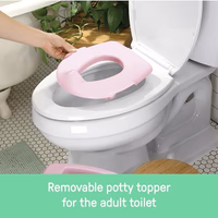 Ingenuity My Size Potty Pro in Pink, Infant Potty Training Toilet, Lifelike Flushing Sound, for Ages 18 Months, Up to 50 Pounds thumbnail 3