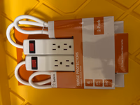 Belkin Power Strip Surge Protector 200 Joules Pack F5C048-2 White thumbnail 2