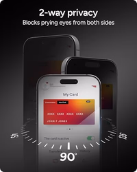 ZAGG Glass Elite Privacy Screen Protector for iPhone 16 Pro Max - 2-Way Privacy Filter, Ultra-Strong Tempered Glass, 5X Stronger, InvisibleShield, Smudge-Free, Easy Install, Recycled Content thumbnail 4