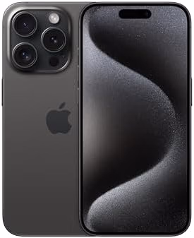 Apple iPhone 15 Pro, 128GB, Black Titanium - Unlocked (Amazon Renewed) (Like New) - View 1 of 4