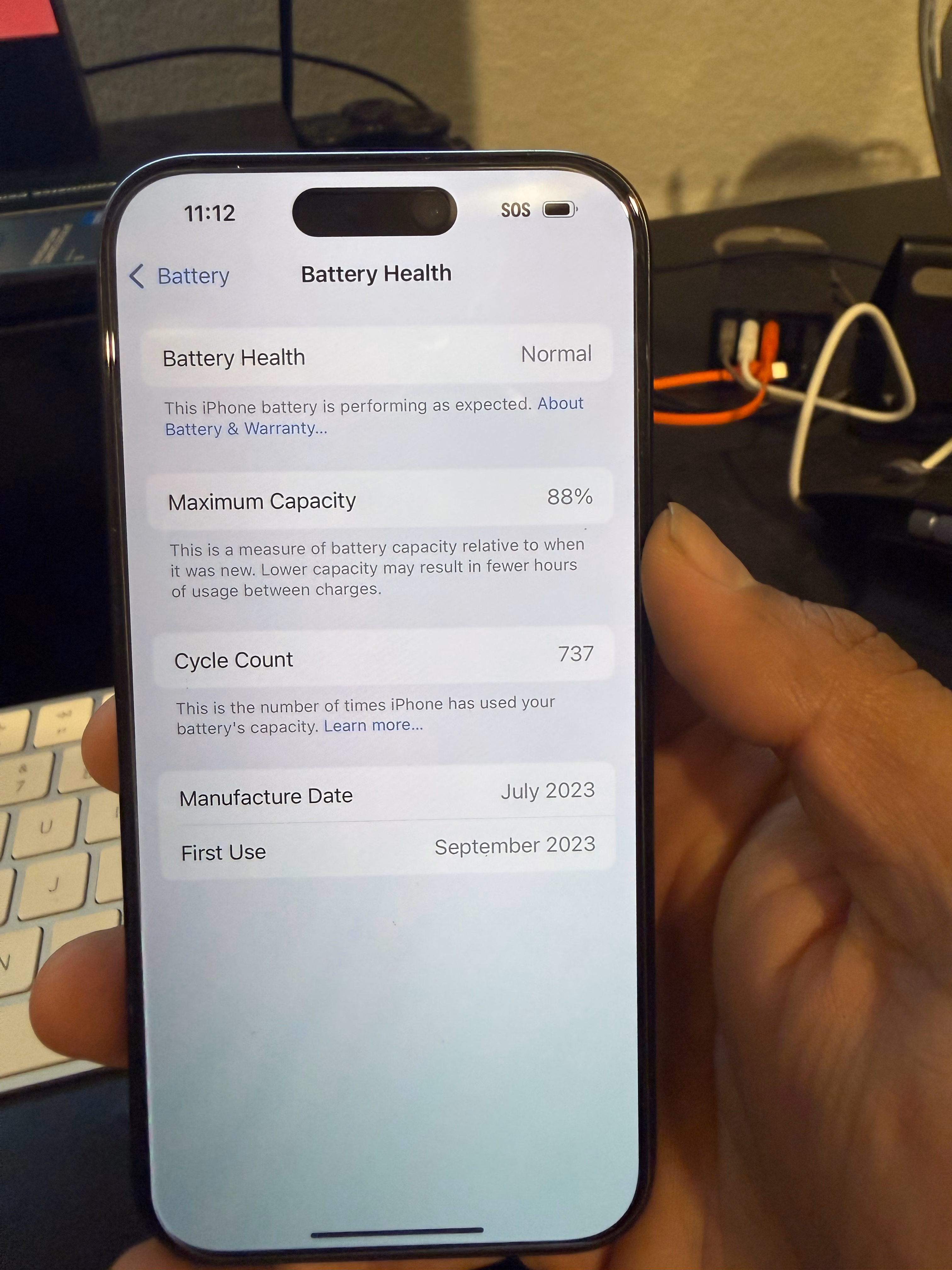Apple iPhone 15 Pro, 128GB, Black Titanium - Unlocked (Amazon Renewed) (Like New) thumbnail 3