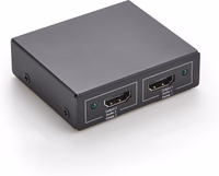 Amazon Basics HDMI Splitter 1 in 2 Out, 4K@30Hz for Dual Monitors, Mirror Only, Black thumbnail 1