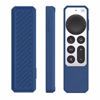 Silicone Case Compatible with Apple TV 4K 2021 2022 Generation/Apple Siri 4K - Shockproof/Anti-Slip/Scratch Remote Control Cover - Blue thumbnail 3