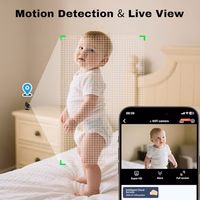 Mini Camera, Nanny Cam for Home Security, 2K Wireless WiFi Camera with Free Cloud & No WiFi Needed, Motion Detection & Night Vision for Nanny/Baby Monitor/Pet thumbnail 5