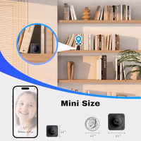 Mini Camera, Nanny Cam for Home Security, 2K Wireless WiFi Camera with Free Cloud & No WiFi Needed, Motion Detection & Night Vision for Nanny/Baby Monitor/Pet thumbnail 2