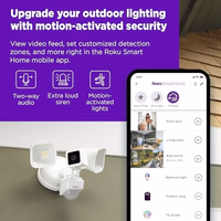 Roku Floodlight Camera for Home Security, Wired Outdoor Security Camera with 270° 1080p HD Night Vision, Dimmable Floodlights, Motion & Sound Detection, Remote Monitoring, 90-Day Subscription Included thumbnail 2