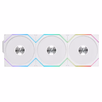 Lian Li UNI Fan TL Wireless 120-Triple Pack-2.4 GHz Wireless Signal ARGB Fan-Infinity Mirror-Daisy-Chain Design-Customizable Lighting Effects-Controller Included & Required - White (12TL1W3W) thumbnail 2