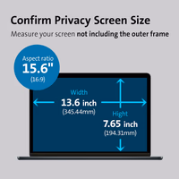 Kensington MagPro™ Magnetic Laptop Privacy Screen 15.6 inch, Removable 16:9 Laptop Privacy Filter Shield, Anti-Glare, Blue Ray Reduction, Compatible with HP/Dell/Acer/Asus/Lenovo (K58353WW) thumbnail 2