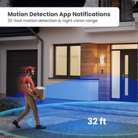 Feit Electric Smart Wireless Doorbell w/Dual-Lens 1080p HD Camera, 24/7 Local Recording, Night Vision, Voice Assistant, AI Detection for People & Packages, Includes Wireless Chime, CAM2/DOOR/WIFI/BAT thumbnail 5