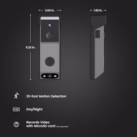 Feit Electric Smart Wireless Doorbell w/Dual-Lens 1080p HD Camera, 24/7 Local Recording, Night Vision, Voice Assistant, AI Detection for People & Packages, Includes Wireless Chime, CAM2/DOOR/WIFI/BAT thumbnail 2