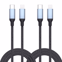 1.5 FT USB C to Lightning Cable Short, 2Pack [MFi Certified] Braided Short Type c to iPhone Cable PD Fast Charging 1.5 Foot C to Lightning Cord for iPhone 14/13/12/11Pro/X/XR/8/7/6s/Plus/SE/iPad thumbnail 1