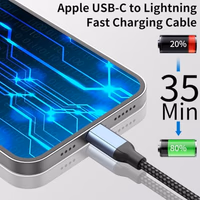 1.5 FT USB C to Lightning Cable Short, 2Pack [MFi Certified] Braided Short Type c to iPhone Cable PD Fast Charging 1.5 Foot C to Lightning Cord for iPhone 14/13/12/11Pro/X/XR/8/7/6s/Plus/SE/iPad thumbnail 2