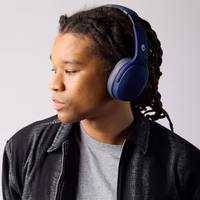 Skullcandy Crusher Evo Wireless Bluetooth Headphones with Multi-Sensory Bass, Noise Isolating Over-Ear Fit, Up to 40 Hours Battery, Microphone for iPhone Android - Blue/Grey thumbnail 4