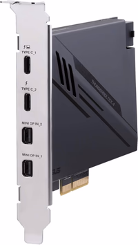 ASUS ThunderboltEX 4 with Intel® Thunderbolt™ 4 JHL 8540 Controller, 2 USB Type-C Ports, up to 40Gb/s bi-Directional Bandwidth, DisplayPort 1.4 Support, up to 100W Quick Charge, Black thumbnail 4