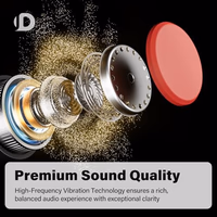 Bone Conduction Headphones, Open Ear Headphones Wireless Earphones, 32GB MP3, 8 Hours Playtime, Bluetooth 5.3, IP68 Waterproof Earphones for Running and Fitness Workout - Red thumbnail 2