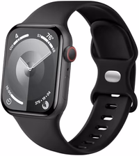 Lenrao Sport Band Compatible with Apple Watch Bands 44mm 45mm 46mm 42mm 49mm Men Women,Soft Silicone Strap Waterproof Wristband for iWatch Series 11 10 SE 9 8 7 6 5 4 3 2 1 Ultra, Black thumbnail 1