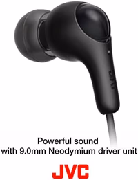 JVC Gumy in Ear Earbud Headphones, Powerful Sound, Comfortable and Secure Fit, Silicone Ear Pieces S/M/L - HAFX7W White thumbnail 3
