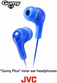 JVC Gumy in Ear Earbud Headphones, Powerful Sound, Comfortable and Secure Fit, Silicone Ear Pieces S/M/L - HAFX7W White thumbnail 2