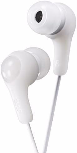JVC Gumy in Ear Earbud Headphones, Powerful Sound, Comfortable and Secure Fit, Silicone Ear Pieces S/M/L - HAFX7W White