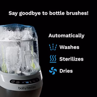 Baby Brezza Baby Bottle Washer Pro - Clinically Proven Better Cleaning - Washer, Sterilizer + Dryer In One Appliance for Essentials like Bottles + Pump Parts – Machine Replaces Brushes + Racks thumbnail 2