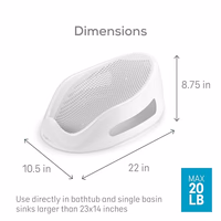 Angelcare Baby Bath Support (Gray) | Ideal for Babies Less Than 6 Months Old thumbnail 2