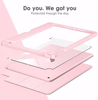 VIKESI for iPad 6th / 5th Generation 9.7 inch Case (2018/2017), iPad Air 2 & 1 (2014/2013) Case, Clear Back, Smart Cover [Built-in Pencil Holder, Auto Sleep/Wake] - Pink thumbnail 4