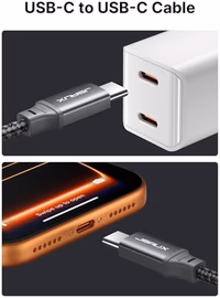 JSAUX 100W USB C Cable [2-Pack 6.6FT], Type C Fast Charging Cord for iPhone 17e/iPhone 17/iPhone Air/iPhone 17 Pro/iPhone 17 Pro Max, iPhone 16/15 Series, Galaxy S/Note, MacBook Pro Air, iPad - Grey thumbnail 5