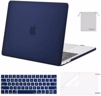 MOSISO Compatible with MacBook Pro 13 inch Case M2 2026 2025 2024 2023 2022-2016 A2338 M1 A2251 A2289 A2159 A1989 A1708 A1706, Plastic Hard Shell&Keyboard Cover&Screen Film&Storage Bag, Navy Blue thumbnail 1