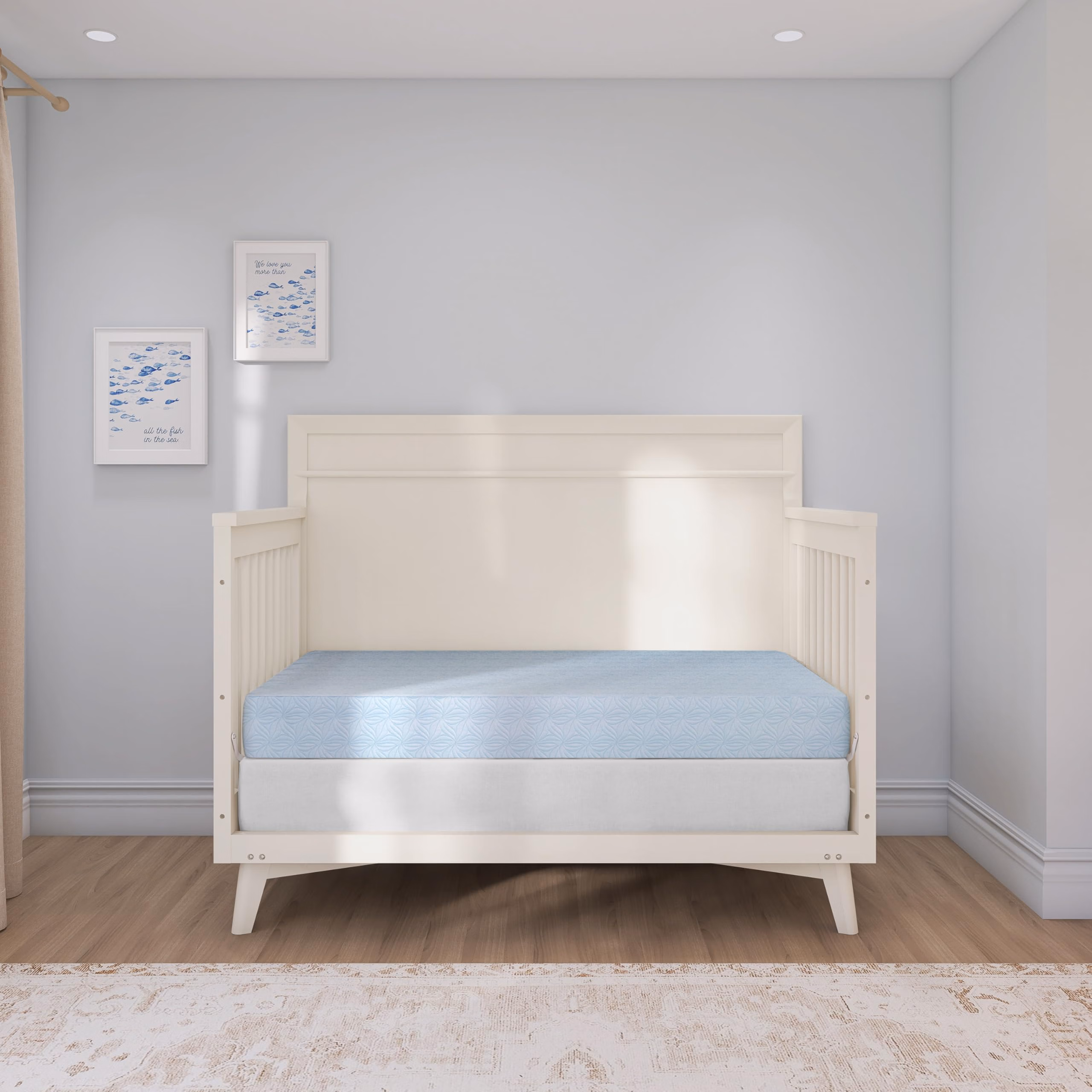Dream On Me Little Lullaby 2-in-1 Crib Mattress, Dual-Sided for Infants & Toddlers, Waterproof Cover, GREENGUARD Gold Certified, Fits Full Size Crib & Toddler Bed, 52” x 28” x 5” thumbnail 2
