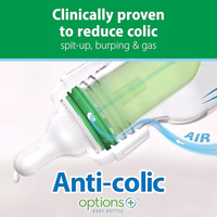Dr. Brown's Anti-Colic Options+ Narrow Glass Baby Bottle with Level 1 Slow Flow Nipple, BPA-Free, 4 oz/120mL, 4-Pack thumbnail 3