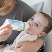 Dr. Brown's Anti-Colic Options+ Narrow Glass Baby Bottle with Level 1 Slow Flow Nipple, BPA-Free, 4 oz/120mL, 4-Pack thumbnail 2