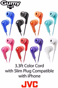 JVC Gumy in Ear Earbud Headphones, Powerful Sound, Comfortable and Secure Fit, Silicone Ear Pieces S/M/L - HAFX7P Pink, 1 Count (Pack of 1) thumbnail 5