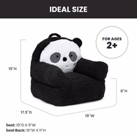 Delta Children Panda Cozee Buddy Chair, Black/White thumbnail 3