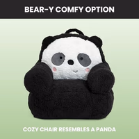 Delta Children Panda Cozee Buddy Chair, Black/White thumbnail 4