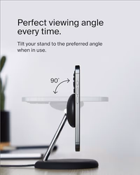 Belkin MagSafe-Compatible 3-in-1 Wireless Charger Stand 15W - Qi2-Certified Wireless Charging Station, Fast Charging of iPhone 16, AirPods, & Apple Watch - 36W Included - Black thumbnail 5