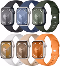 Maledan 6 Pack Bands Compatible for Apple Watch Band 38mm 40mm 41mm 42mm 44mm 45mm 46mm 49mm Women Men, Soft Silicone Sport Band Strap for iWatch Apple Watch Series 11 10 9 8 7 6 5 4 3 2 1 SE Ultra thumbnail 1