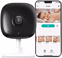 Kasa 2K+ Indoor Wired Security Camera - Works as a Baby Monitor & Pet Camera, Person/Motion/Baby Cry Detection, 2-Way Audio, Night Vision, Subscription-Free Local Storage or Optional Cloud, KC400 thumbnail 1
