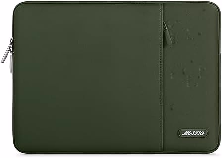 MOSISO Laptop Case 13 inch, 13 inch Laptop Sleeve Compatible with MacBook Air M5 M4 M3 M2 M1 2026-2018 / Neo/Pro M2 M1 2026-2016, Polyester Vertical Computer Sleeve Bag with Pocket, Army Green