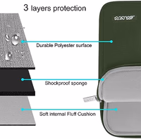 MOSISO Laptop Case 13 inch, 13 inch Laptop Sleeve Compatible with MacBook Air M5 M4 M3 M2 M1 2026-2018 / Neo/Pro M2 M1 2026-2016, Polyester Vertical Computer Sleeve Bag with Pocket, Army Green thumbnail 4