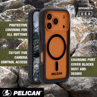 Pelican Voyager iPhone 17 Pro Case [Compatible with MagSafe] Rugged Phone Case w/ 24ft Military-Grade Drop Protection - Heavy Duty Phone Cover w/Belt Clip Holster for iPhone 17 Pro - Black/Clear thumbnail 5