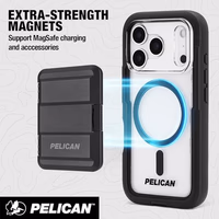 Pelican Voyager iPhone 17 Pro Case [Compatible with MagSafe] Rugged Phone Case w/ 24ft Military-Grade Drop Protection - Heavy Duty Phone Cover w/Belt Clip Holster for iPhone 17 Pro - Black/Clear thumbnail 4