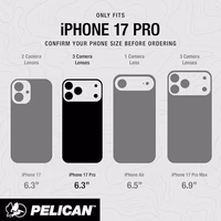 Pelican Voyager iPhone 17 Pro Case [Compatible with MagSafe] Rugged Phone Case w/ 24ft Military-Grade Drop Protection - Heavy Duty Phone Cover w/Belt Clip Holster for iPhone 17 Pro - Black/Clear thumbnail 3