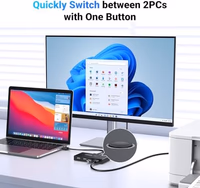 UGREEN USB Switch Selector 2 Computers Sharing 4 USB Devices USB 2.0 Peripheral Switcher Box Hub for Mouse Keyboard Scanner Printer PCs with One-Button Swapping and 2 Pack USB A to A Cable thumbnail 3